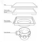Ralo Jjm Hide Cesto E Tampa Oculta 10x10 Pvc Cinza
