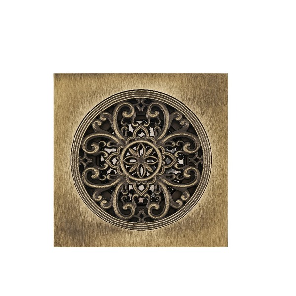 Ralo Latão Vintage Retrô Mandala 15x15 Bronze