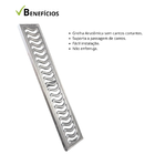 Ralo Linear 10x200cm C/ Aro De Fixação (4 Peças 10x50)