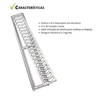 Ralo Linear 10x200cm C/ Aro De Fixação (4 Peças 10x50)