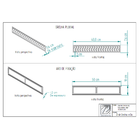 Ralo Linear 10x200cm C/ Aro De Fixação (4 Peças 10x50)