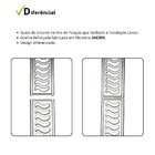 Ralo Linear 10x200cm C/ Aro De Fixação (4 Peças 10x50)