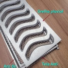 Ralo Linear 15x100 Anti Inseto Alumínio C/ Aro De Fixação