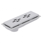 Ralo Linear 25cm PVC e ABS Cromado Novii