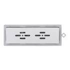 Ralo Linear 25cm PVC e ABS Cromado Novii