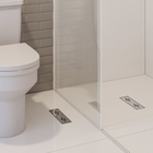 Ralo Linear 25cm PVC e ABS Cromado Novii