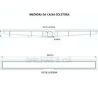 Ralo Linear 5x100cm Sifonado Anti Insetos Com Grelha Aberta E