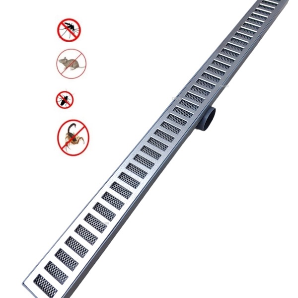 Ralo Linear 5x70cm Anti Insetos Sifonado Para Banheiros