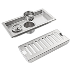 Ralo Linear Aço Inox 20cm Banheiro Lavabo Anti Odor Anti Inse
