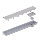 Ralo Linear de Banheiro 10x52,3cm Anti-Inseto e Anti Odor Aço Inox Cromado Retangular Novii