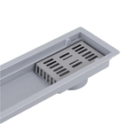 Ralo Linear de Banheiro 10x77,3cm Anti-Inseto e Anti Odor Aço Inox Cromado Retangular Novii