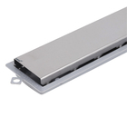 Ralo Linear de Banheiro 10x77,3cm Anti-Inseto e Anti Odor Aço Inox Cromado Retangular Novii