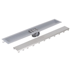 Ralo Linear de Banheiro 12,19x70,4cm Anti Odor Aço Inox Cromado Retangular Elleve Smart