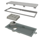 Ralo Linear Domini Pro Unique Pvc 25cm Acabamento Inox Linear*