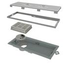 Ralo Linear Domini Pro Unique Pvc 25cm Acabamento Inox Vazado