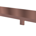 Ralo Linear Elleve Tiny Pvc 25cm Acabamento Inox Red Gold Lin