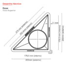 Ralo Linear Elleve Triangular Vertex Tampa Inox Escovada Line