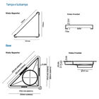 Ralo Linear Elleve Triangular Vertex Tampa Oculta Linear
