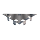 Ralo Linear Elleve Triangular Vertex Tampa Oculta Linear