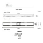 Ralo Linear Elleve Versatile 8933 75cm Saída Central Com Tamp