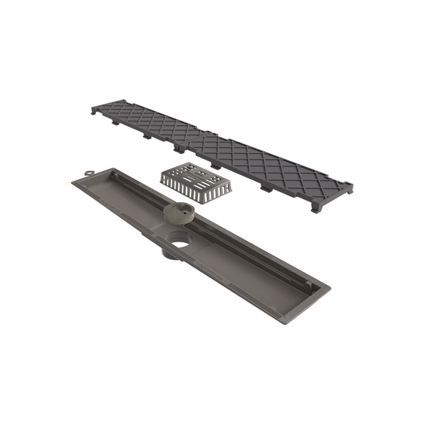 Ralo Linear Elleve Vertex  Tampa Oculta  16 X 16 X 22 Cm - Ra