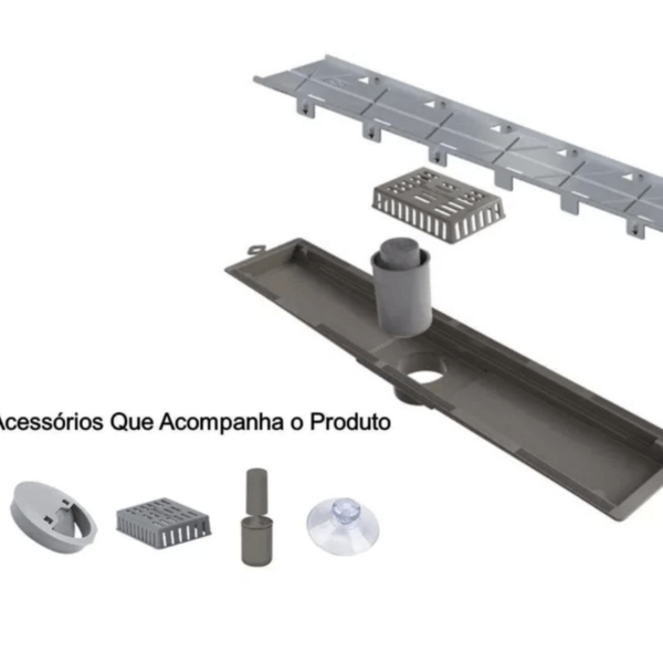 Ralo Linear Elleve Vertex  Tampa Oculta  16 X 16 X 22 Cm - Ra