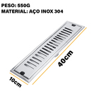 Ralo Linear Embralumi Oculto Invisível Grelha Inox 40x10cm