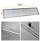 Ralo Linear Embralumi Oculto Invisível Piso Aço Inox 30x9cm