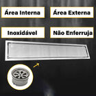 Ralo Linear Embralumi Oculto Invisível Piso Aço Inox 50x10cm