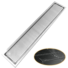 Ralo Linear Embralumi Oculto Invisível Piso Aço Inox 60x10cm