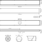 Ralo Linear Fechamento Automático Cromado 80x10cm