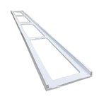 Ralo Linear Grelha Alumínio 10x100 - Branco Brilho