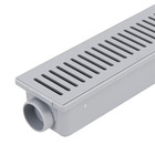 Ralo Linear Grelha Médio Plástico 7x52cm Cinza Paltina Gemell
