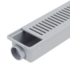 Ralo Linear Grelha Médio Plástico 7x52cm Cinza Paltina Gemell