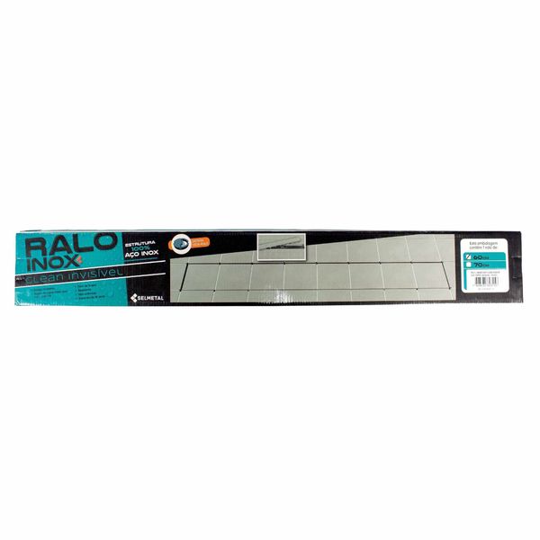 Ralo Linear Inox Clean 60x8 Cm Com Tampa Invisível
