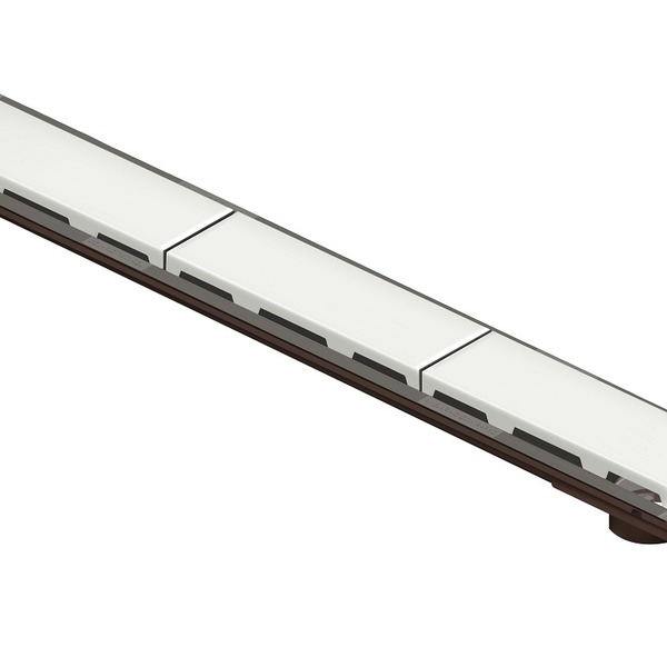 Ralo Linear Novii Pvc Sifonado 75cm Acabamento Branco Linear