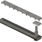 Ralo Linear Novii Pvc Sifonado 75cm Acabamento Cinza Vazado L