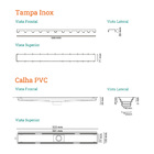 Ralo Linear Novii Seco 8880 50cm Saída Central Com Tampa Inox