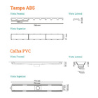 Ralo Linear Novii Seco 8885 75cm Saída Central Com Tampa Pret