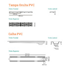 Ralo Linear Novii Sifonado 6086 50cm Saída Na Extremidade Com