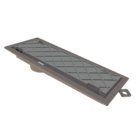 Ralo Linear Oculto de Banheiro 10x27,3cm Anti-Inseto e Anti Odor PVC Cinza Retangular Novii