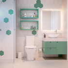 Ralo Linear Oculto de Banheiro 10x27,3cm Anti-Inseto e Anti Odor PVC Cinza Retangular Novii