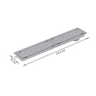 Ralo Linear Oculto de Banheiro 10x52,3cm Anti-Inseto e Anti Odor PVC Cinza Retangular Novii
