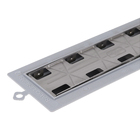 Ralo Linear Oculto de Banheiro 12,19x60,4cm Anti Odor PVC Cinza Retangular Elleve Smart