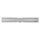 Ralo Linear Oculto de Banheiro 7,5x51,5cm Anti Odor Aço Inox 430 Grafite Retangular Estrela Luxo
