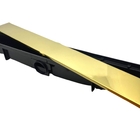 Ralo Linear Oculto Dourado 6x100cm Preto Com Tampa Aço Inox F