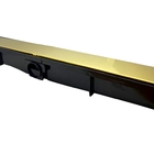 Ralo Linear Oculto Dourado 6x100cm Preto Com Tampa Aço Inox F