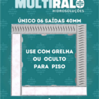 Ralo Linear Oculto Grelha Seca Piso 6 Saídas 8x51 Platina - K