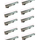 Ralo Linear Oculto Grelha Seca Piso 6 Saídas 8x51 Platina - K