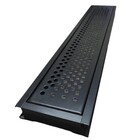 Ralo Linear Perfurado Inox Grelha 10x100 Preto Anti-insetos